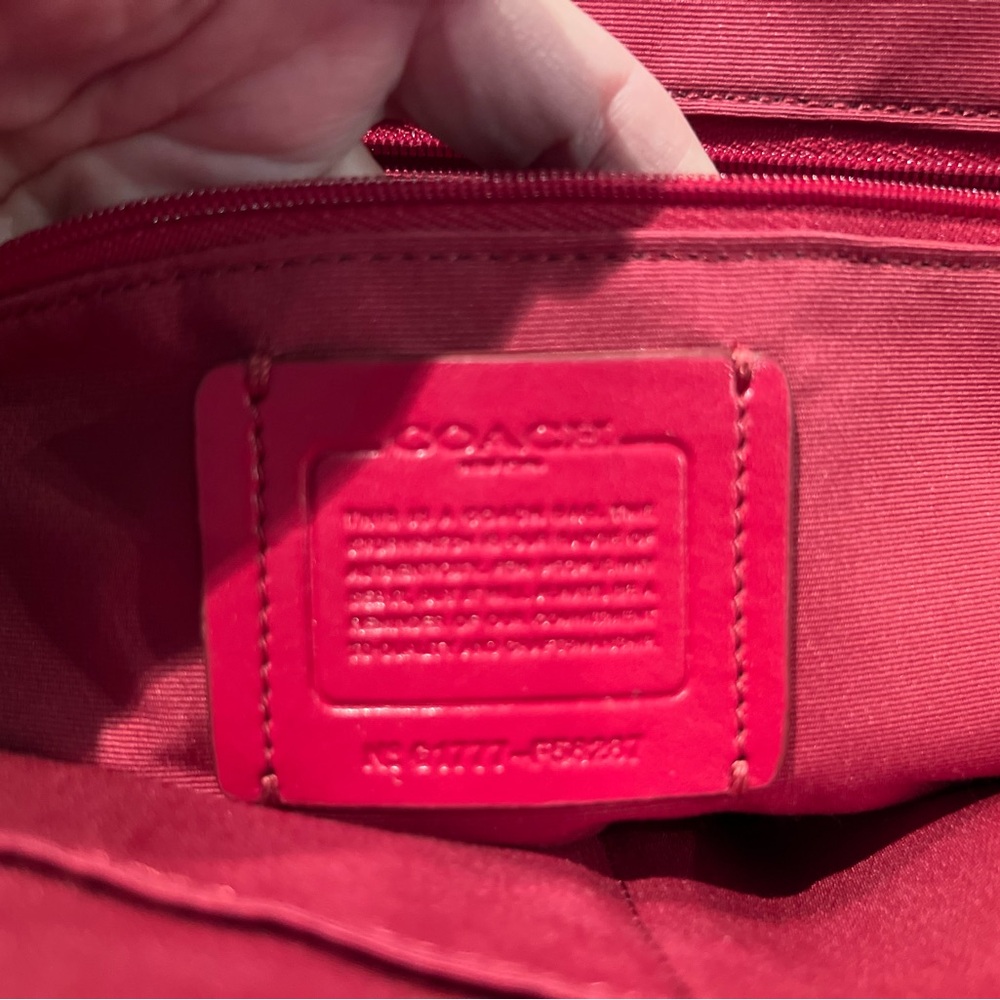 Coach Signature Sierra Brown and Red Satchel - Picture 11 of 12